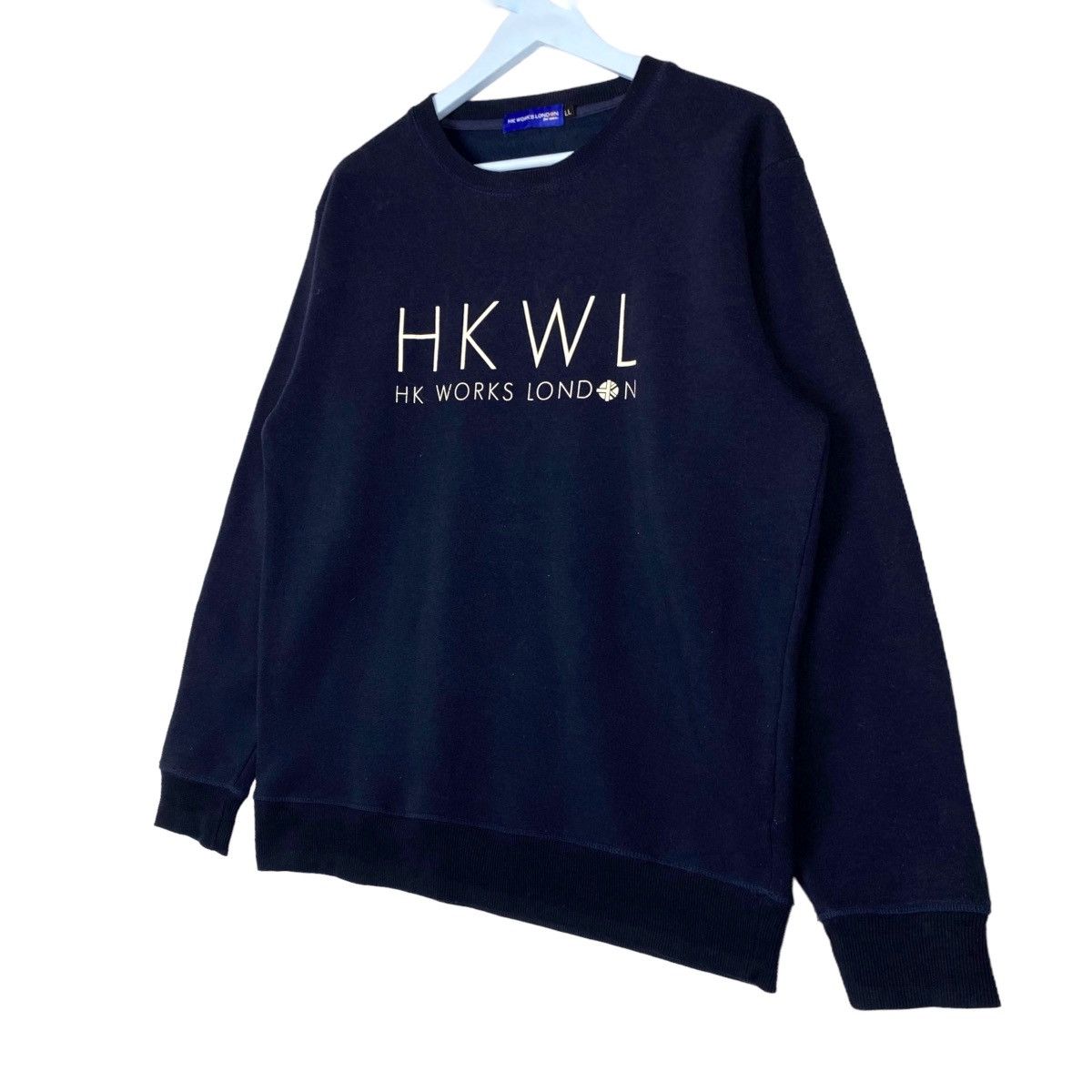 Vintage Vintage HK Works London Navy Full Print Crewneck Sweatshirt Size US XL / EU 56 / 4 - 2 Thumbnail