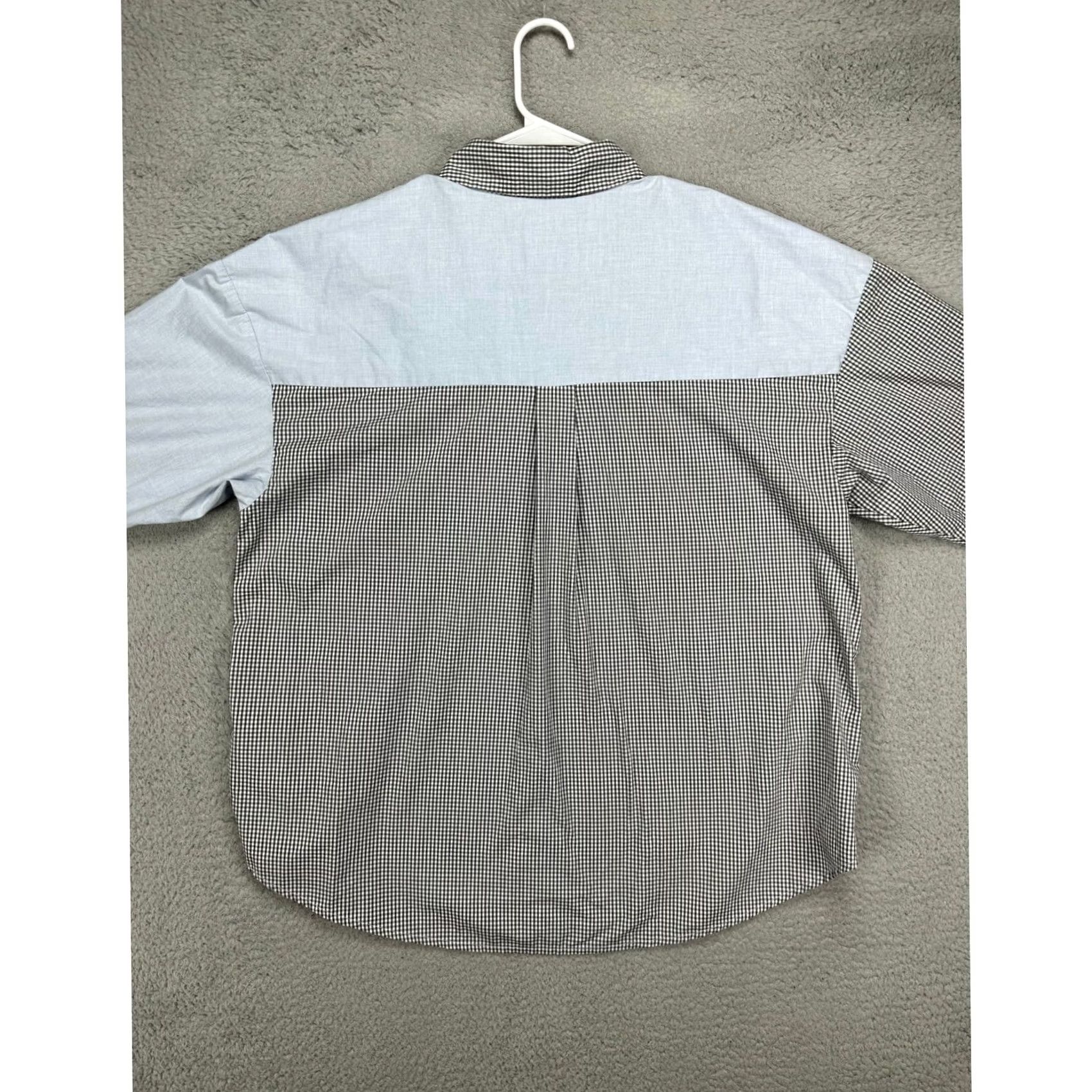 Abercrombie & Fitch Abercrombie & Fitch Shirt Womens Large Blue Black Oversized Colorblock Button Down Size L / US 10 / IT 46 - 3 Thumbnail