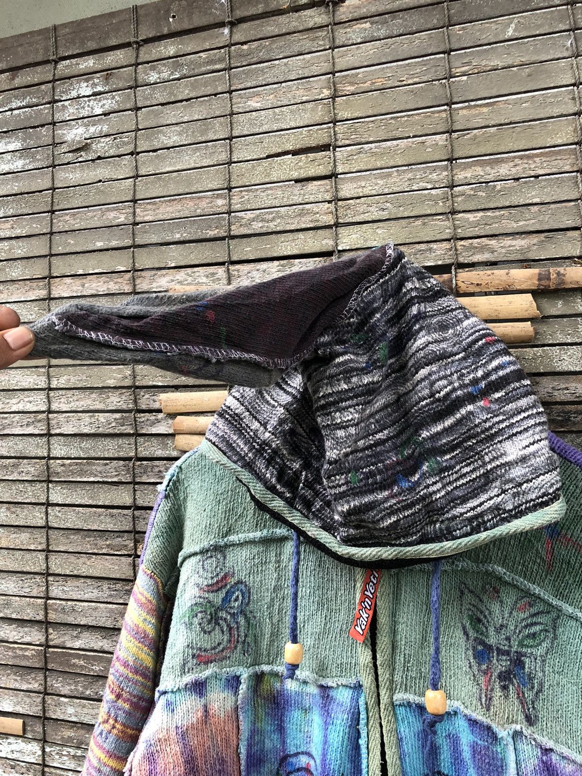 Vintage Vintage Handmade Patchwork Yak’n Yeti Nepal Zipper Hoodies Size US L / EU 52-54 / 3 - 16 Thumbnail