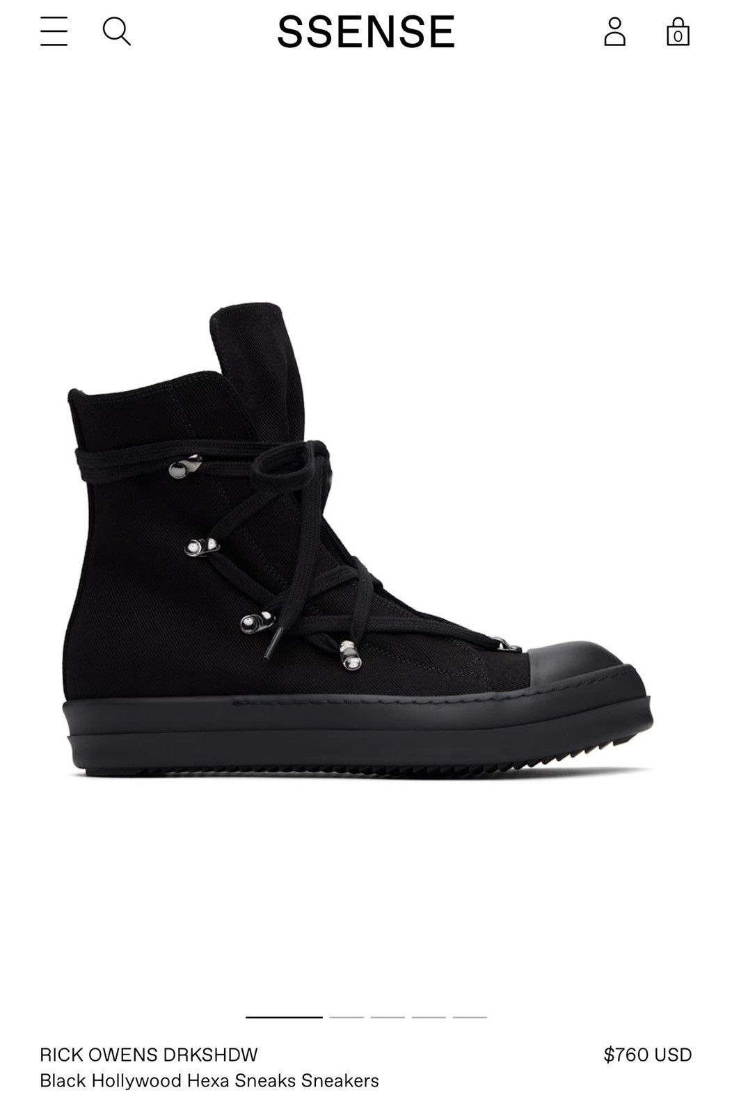 【ハイセンス】RICKOWENS Hollywood Hexa Sneaks ブラック rick owens drkshdw hollywood hexa sneaks (black / pearl) | a