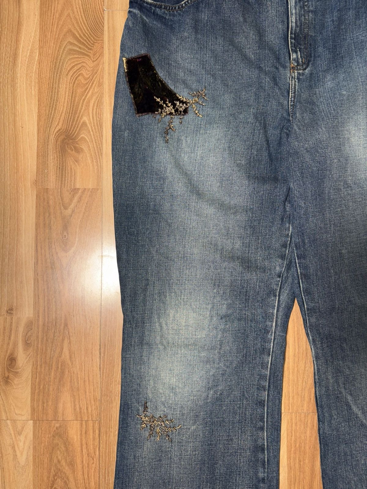 Lauren Ralph Lauren Vintage Lauren Ralph Lauren Patchwork& Embroidered Denim 16W Size 38" / US 16 / IT 52 - 4 Thumbnail