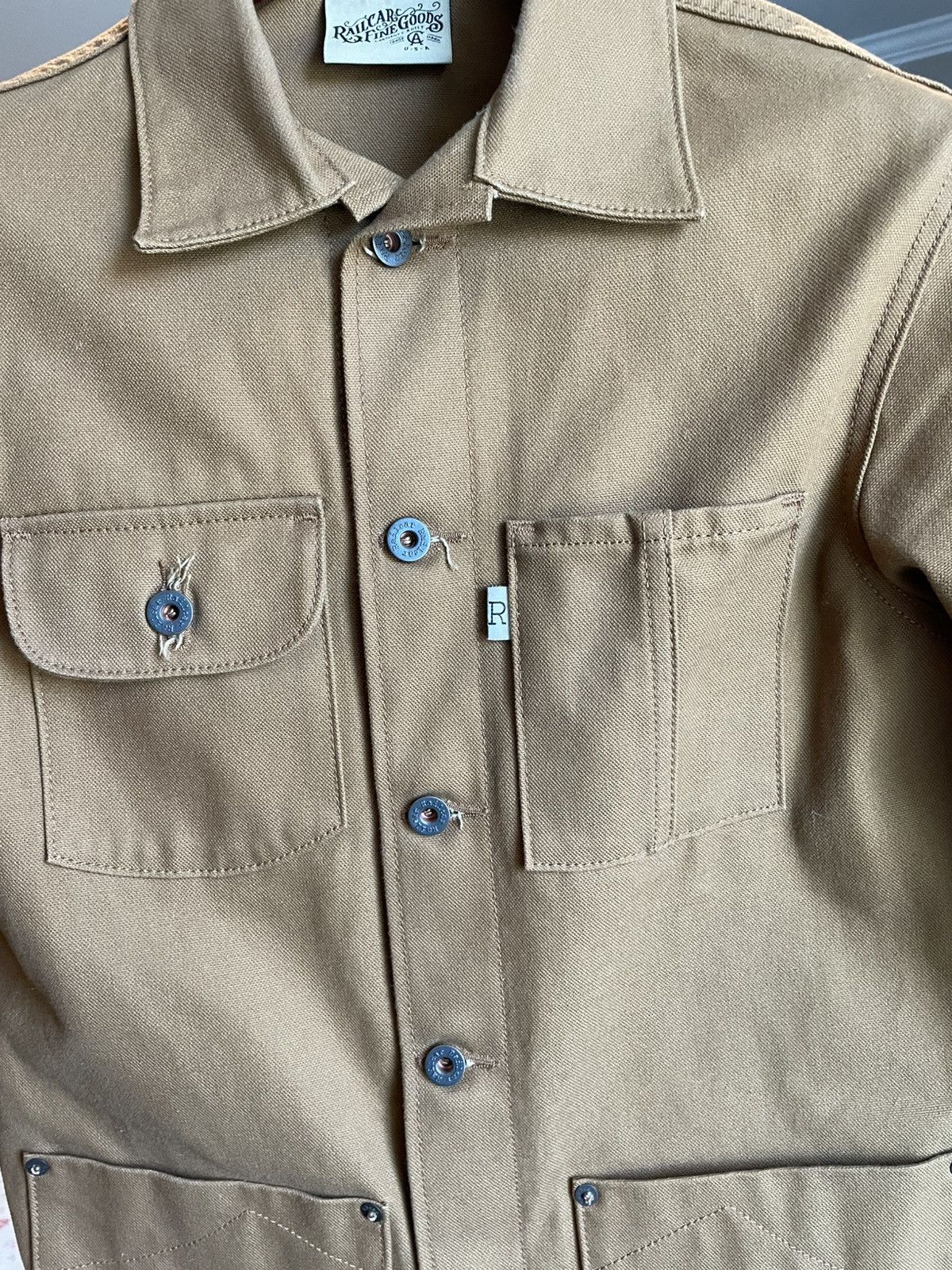 Railcar Fine Goods Chore Coat 12oz Duck in Brown, Men's — image 3 of 6