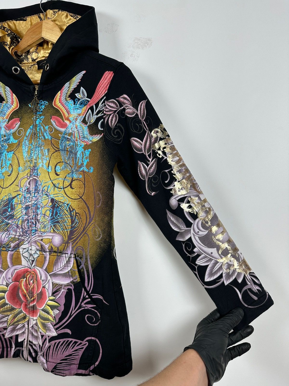 Christian Audigier Vintage Christian Audigier Y2K Full Zip Hoodie Size M / US 6-8 / IT 42-44 - 12 Thumbnail