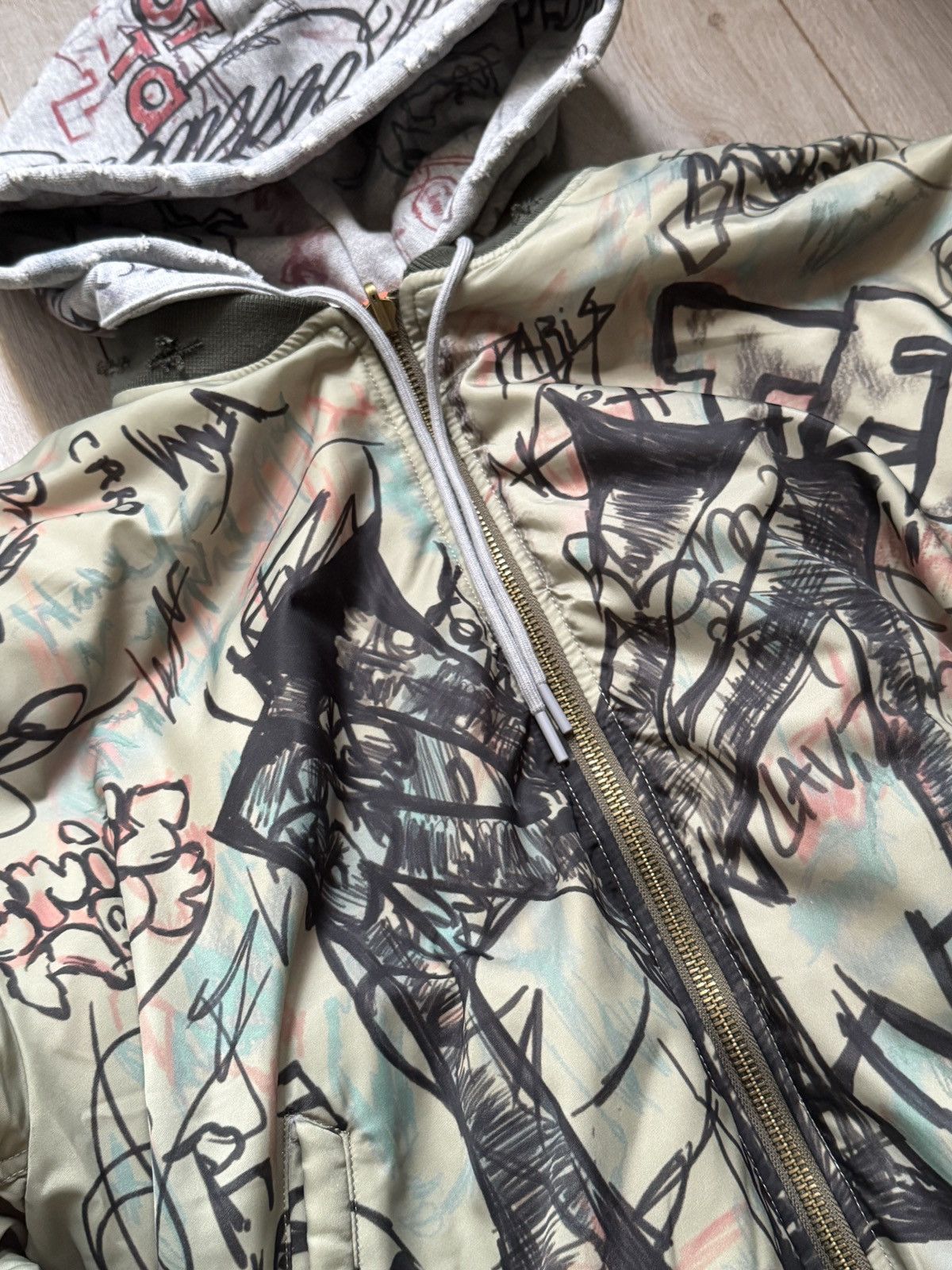 Mowalola Mowalola Graffiti Print Bomber Jacket Size US XL / EU 56 / 4 - 4 Thumbnail