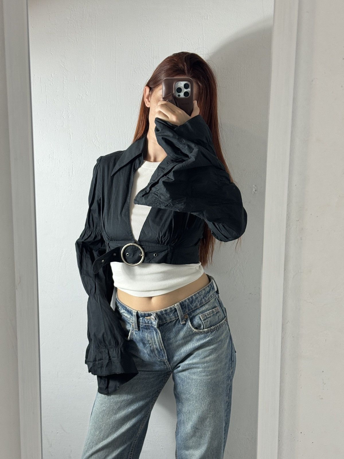Other VINTAGE WATCHER AVANT GARDE CROP BLOUSE Size S / US 4 / IT 40 - 4 Thumbnail