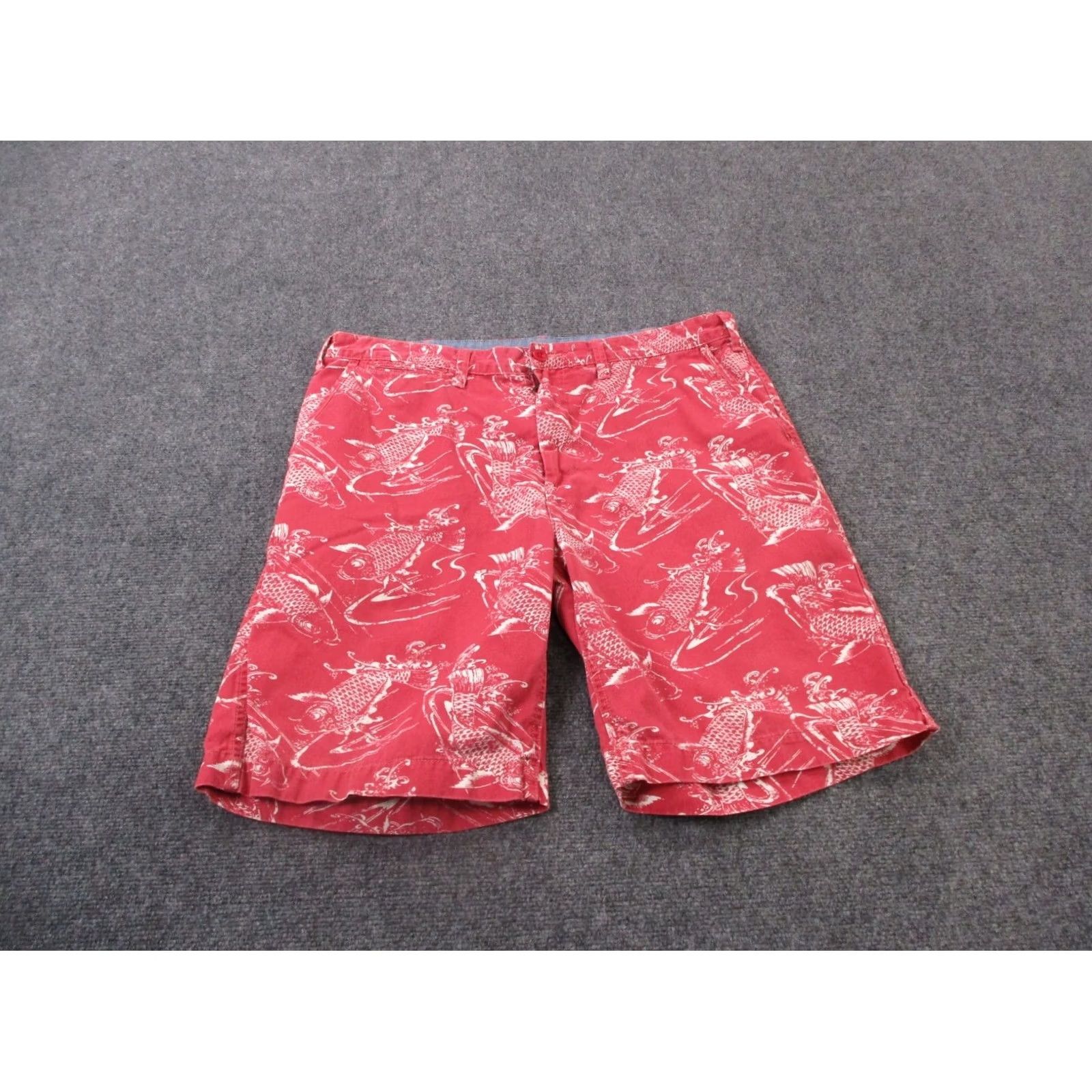 Polo Ralph Lauren Polo Ralph Lauren Shorts Men 36 Red Golf Fish Print Logo Preppy Relaxed Pony Size US M / EU 48-50 / 2 - 2 Thumbnail