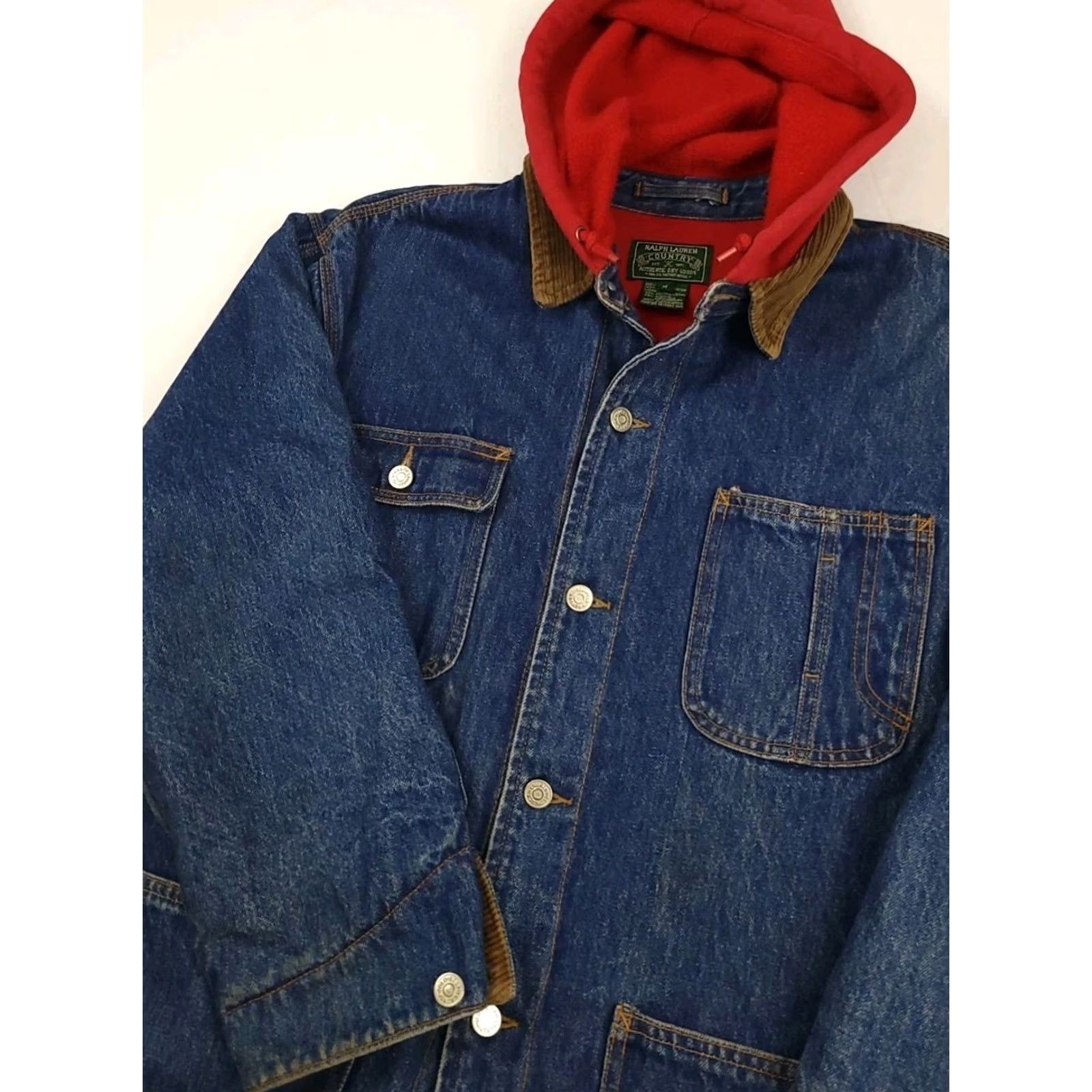 Polo Ralph Lauren New Title: Polo Ralph Lauren Vintage Cotton Jacket Women Size M Blue Size M / US 6-8 / IT 42-44 - 3 Thumbnail