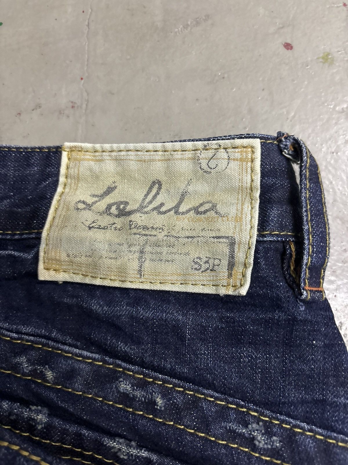 If Six Was Nine Japanese Brand Lolita Mud Wash Flare Heavy Distressed Jeans Size US 30 / EU 46 - 16 Thumbnail