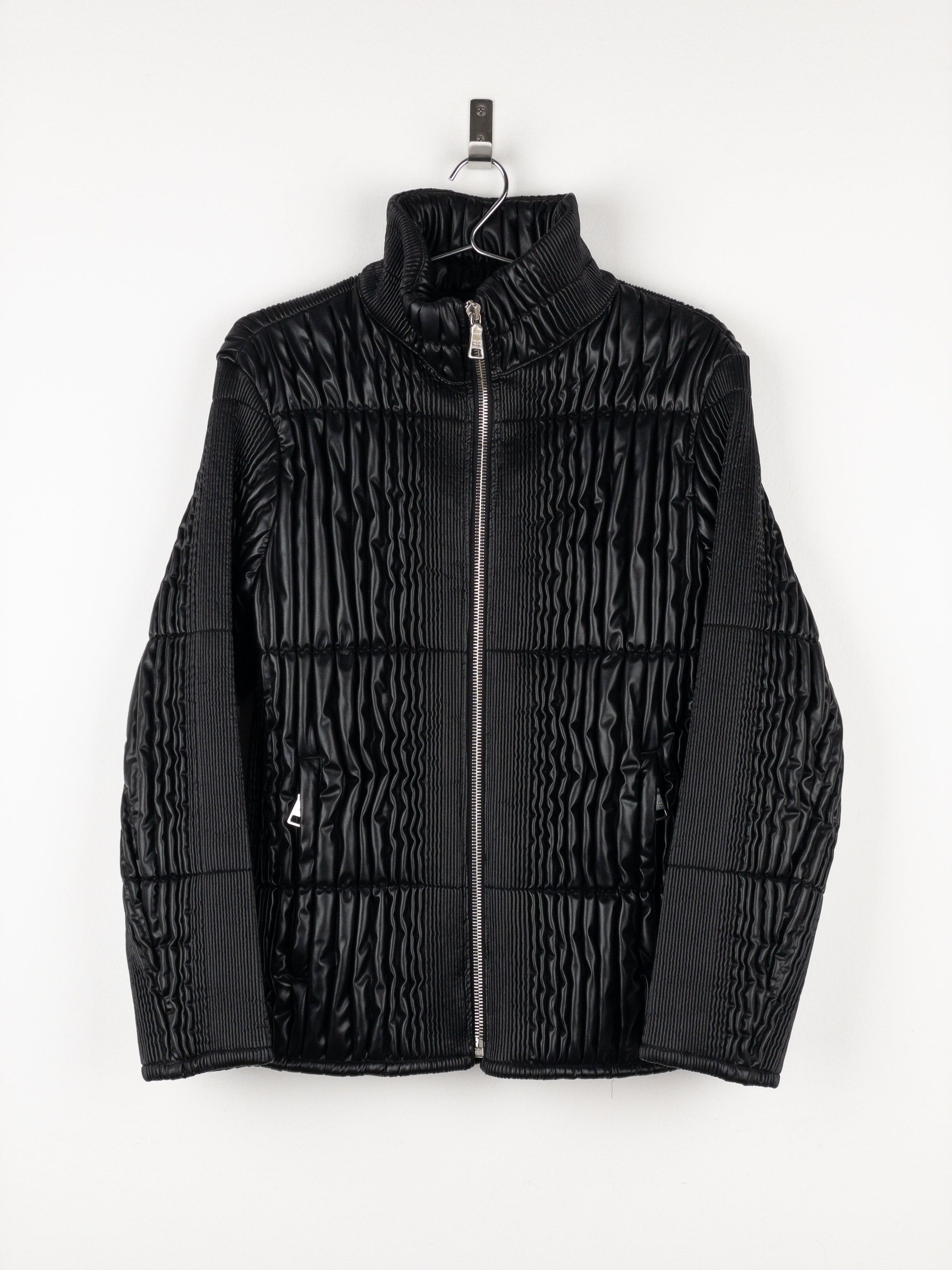 Prada AW08 Ripple Shirring Faux Leather Puffer Jacket Size XL / US 12-14 / IT 48-50 - 1 Thumbnail
