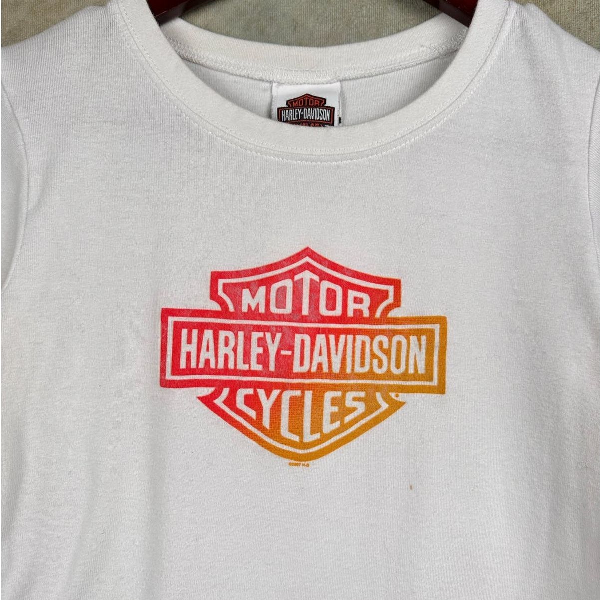 Harley Davidson × Vintage Vintage Y2K Harley Davidson T Shirt Sz M Baby Tee Biker Size M / US 6-8 / IT 42-44 - 4 Thumbnail