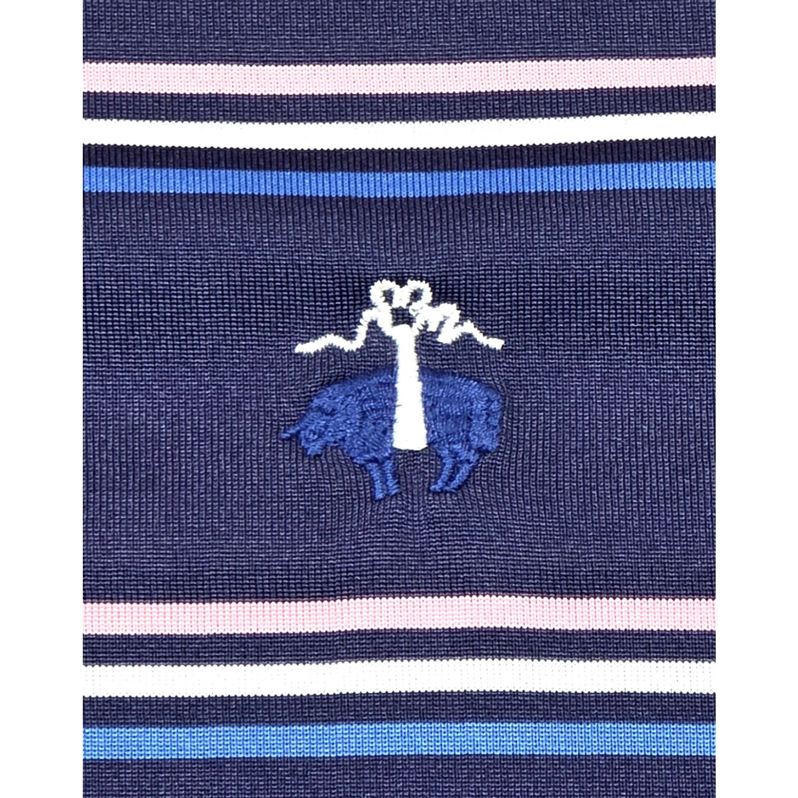 Brooks Brothers Brooks Brothers Polo Shirt XL Blue Stripe Performance Short Sleeve Golden Fleece Mens Polo Size US XL / EU 56 / 4 - 4 Thumbnail