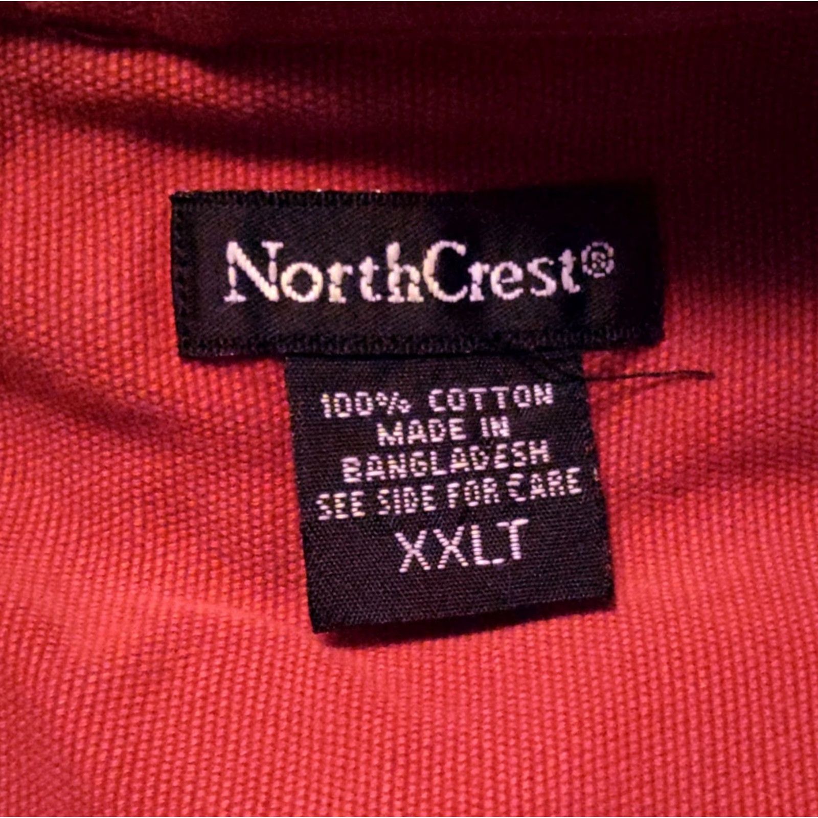 Vintage Northcrest Red Twill Button-Down Shirt 2XLT Mens Stock Heavy Cotton Regular Fit Button-Up Casual Size US XXL / EU 58 / 5 - 4 Thumbnail