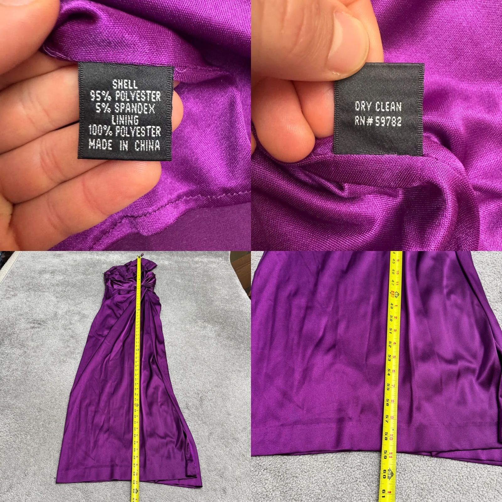 Adrianna Papell Adrianna Papell E! Live Red Carpet One Shoulder Satin Maxi Formal Dress 4 Purple Size S / US 4 / IT 40 - 8 Thumbnail