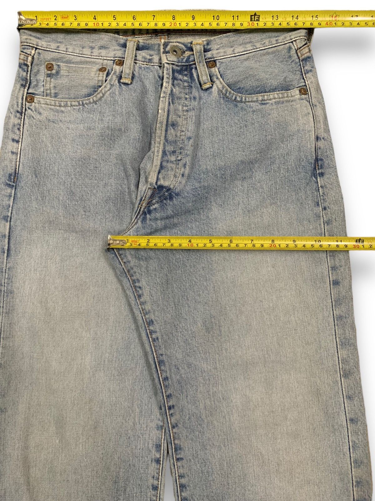 Japanese Brand Vintage 90s Bobson Selvedge Button Fly Loose Straight Jeans Size US 29 - 19 Thumbnail