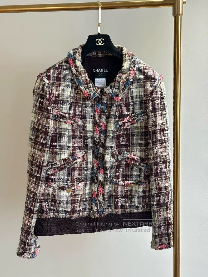 Chanel Chanel Size50 08C colourful tweed knitted coat Size XL / US 12-14 / IT 48-50 - 1 Thumbnail