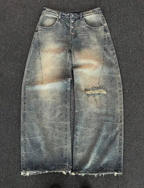 Jean Pants Distressed Denim Jeans Y2k Size US 32 / EU 48 - 1 Thumbnail