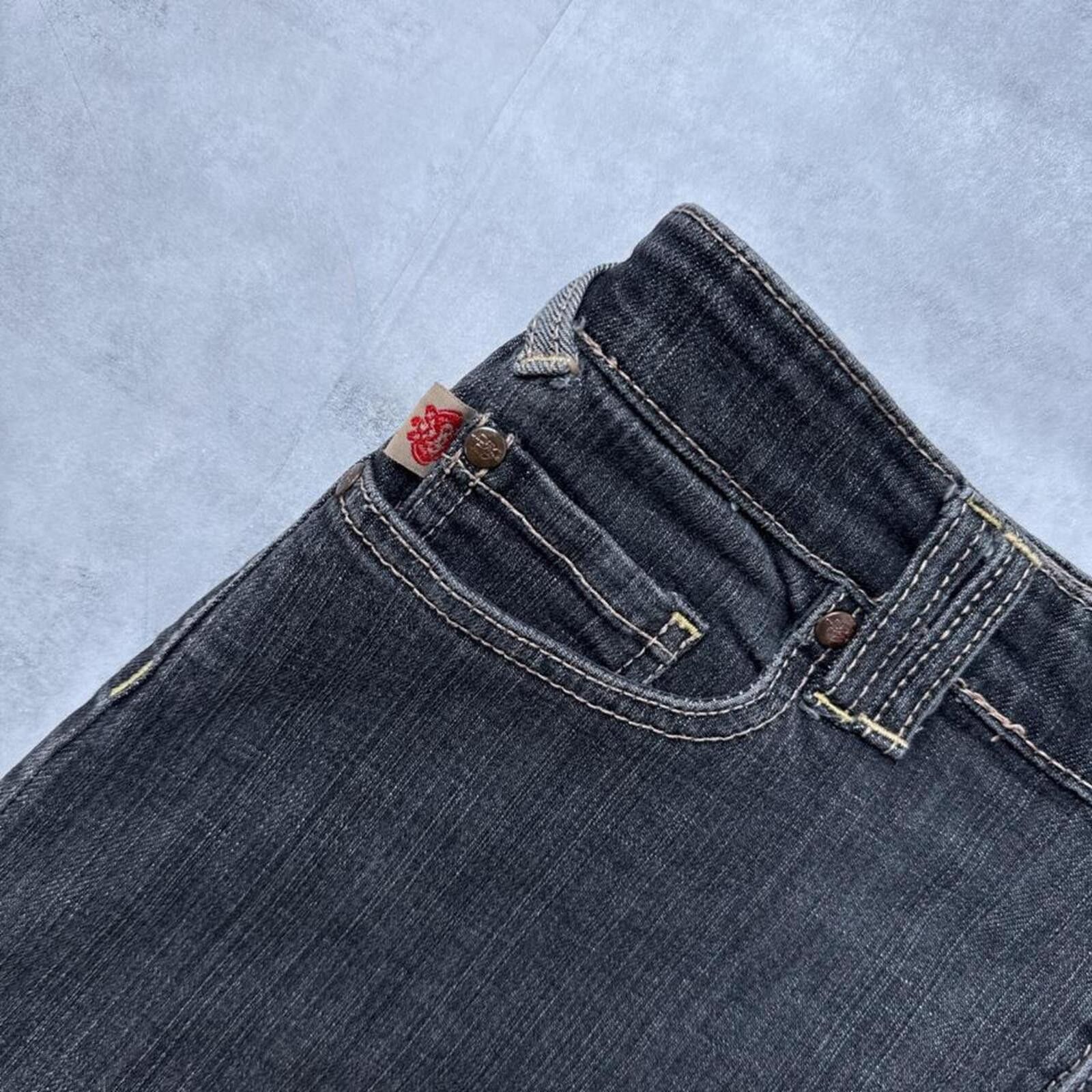 Other Y2K Wax Jeans Black Denim Mini Skirt Size 32" / US 10 / IT 46 - 7 Thumbnail