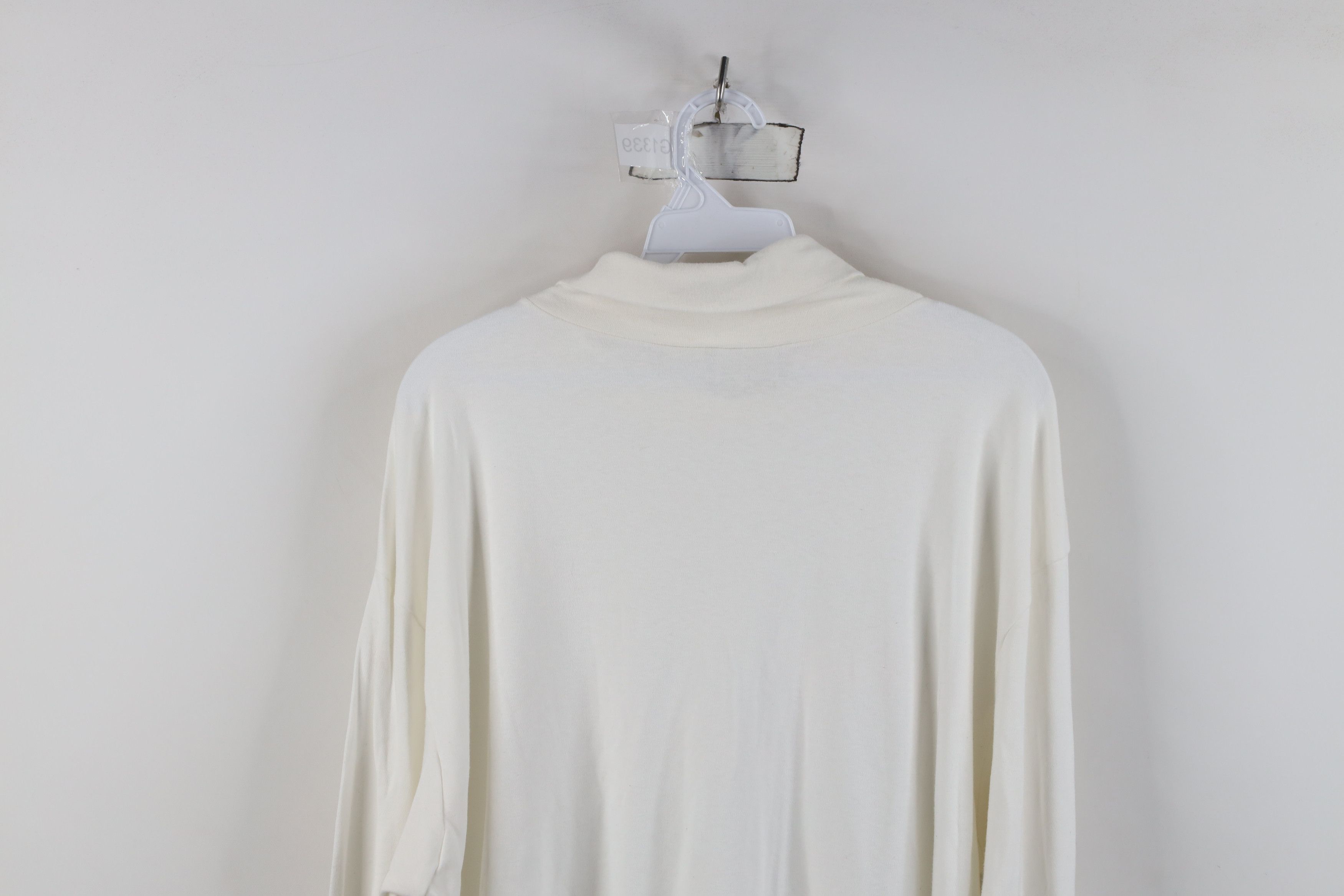 Eddie Bauer Vintage 90s Eddie Bauer Cotton Turtleneck T-Shirt White USA Size US XL / EU 56 / 4 - 9 Thumbnail