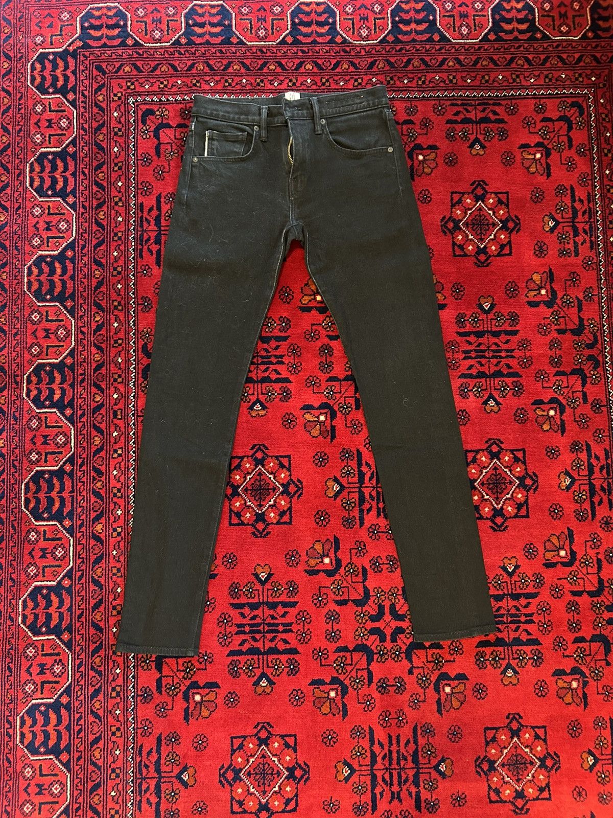 Hiroshi Kato ‘The Scissors’ slim taper selvedge jean in black Size US 29 - 2 Thumbnail