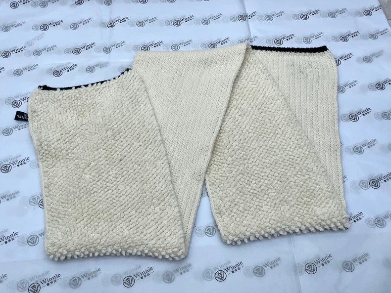 Chanel Chanel Black White Scarf Knit Wool Style -2505 Size ONE SIZE - 2 Thumbnail