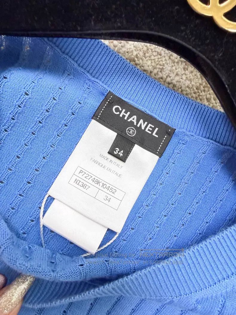 Chanel Chanel Classic double C+Logo design thread pit strip short Size XXS / US 00 / IT 34 - 5 Thumbnail