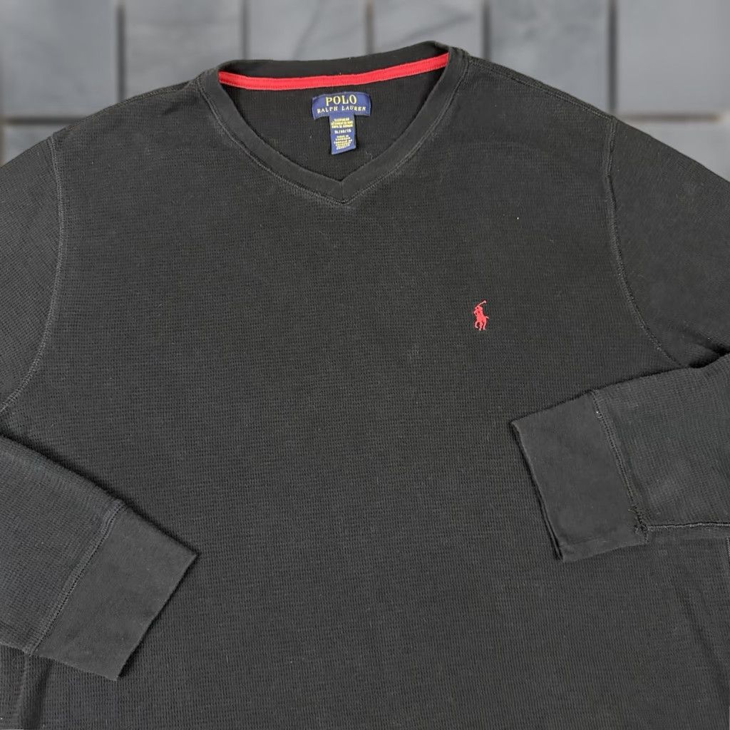 Ralph Lauren Polo Ralph Lauren Shirt Mens XL Black Thermal Long Sleeve Waffle Top Casual Pony Size US XL / EU 56 / 4 - 1 Thumbnail