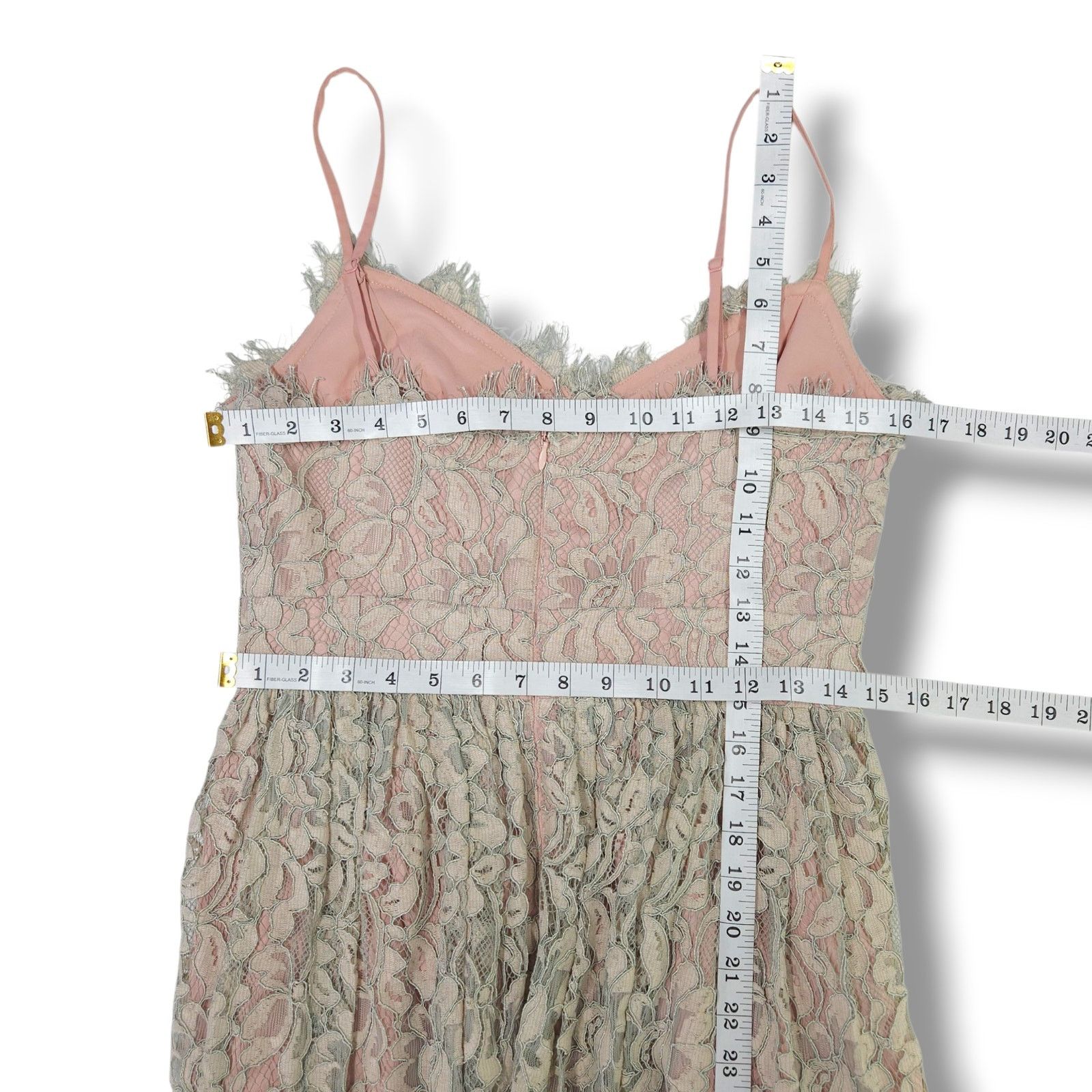 Other Eliza J Lace Overlay Floral Midi Dress Eyelash Trim Blush 6 Size M / US 6-8 / IT 42-44 - 12 Thumbnail