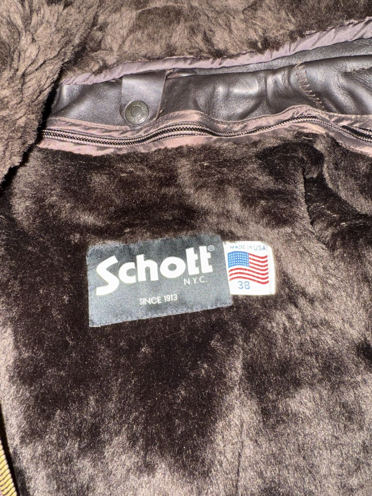 Schott Schott A2 Naked Cowhide Leather Flight Jacket Size US S / EU 44-46 / 1 - 2 Thumbnail