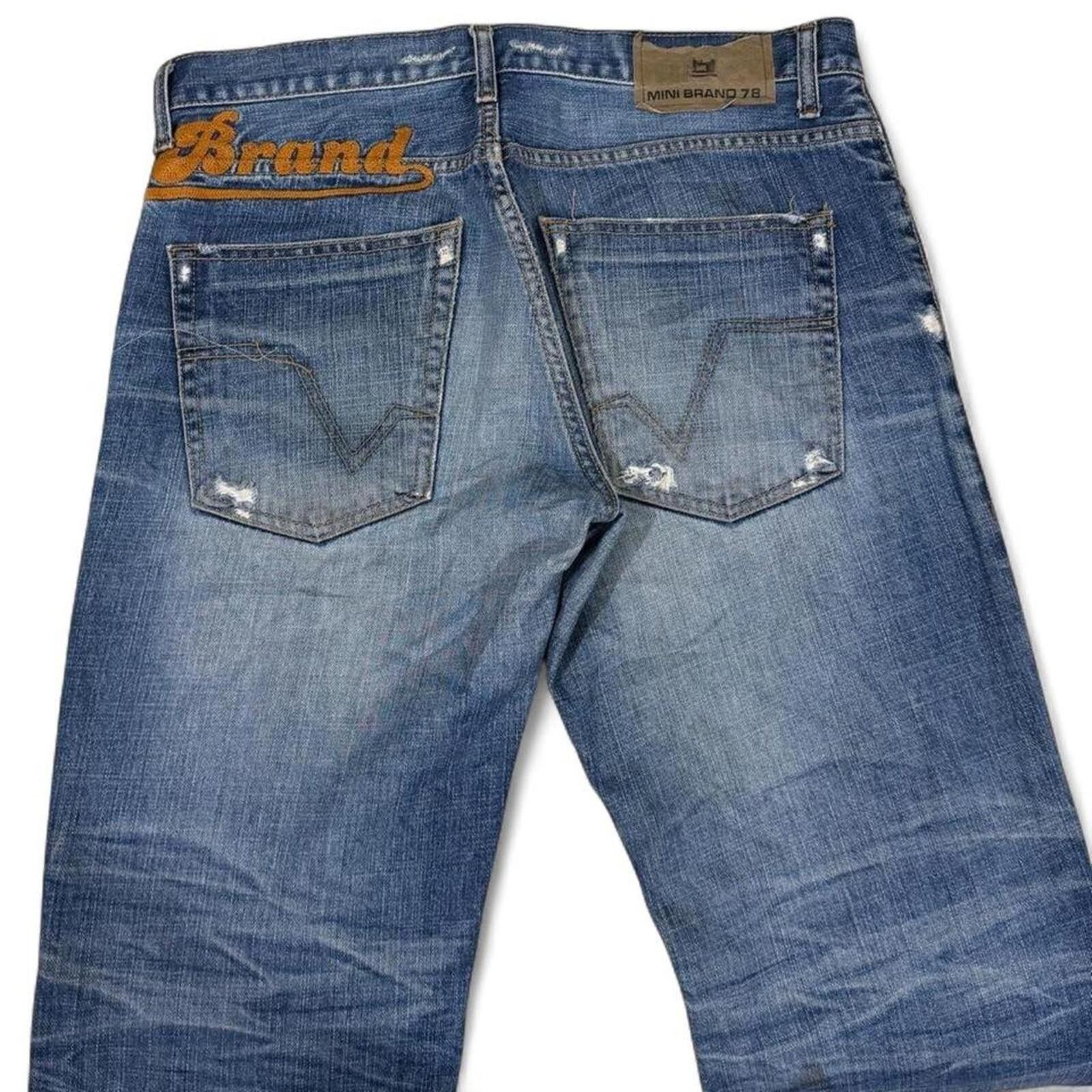 True Religion MINI BRAND RIPPED LOOK AND EMBROIDERED LOGO ON SIDE Size US 34 / EU 50 - 4 Thumbnail