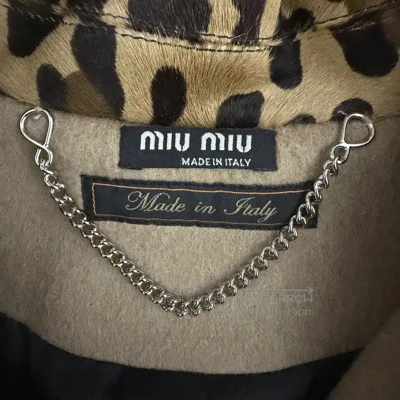 Miu Miu Miu Miu Women's Khaki Wool Coat . Size S / US 4 / IT 40 - 4 Thumbnail