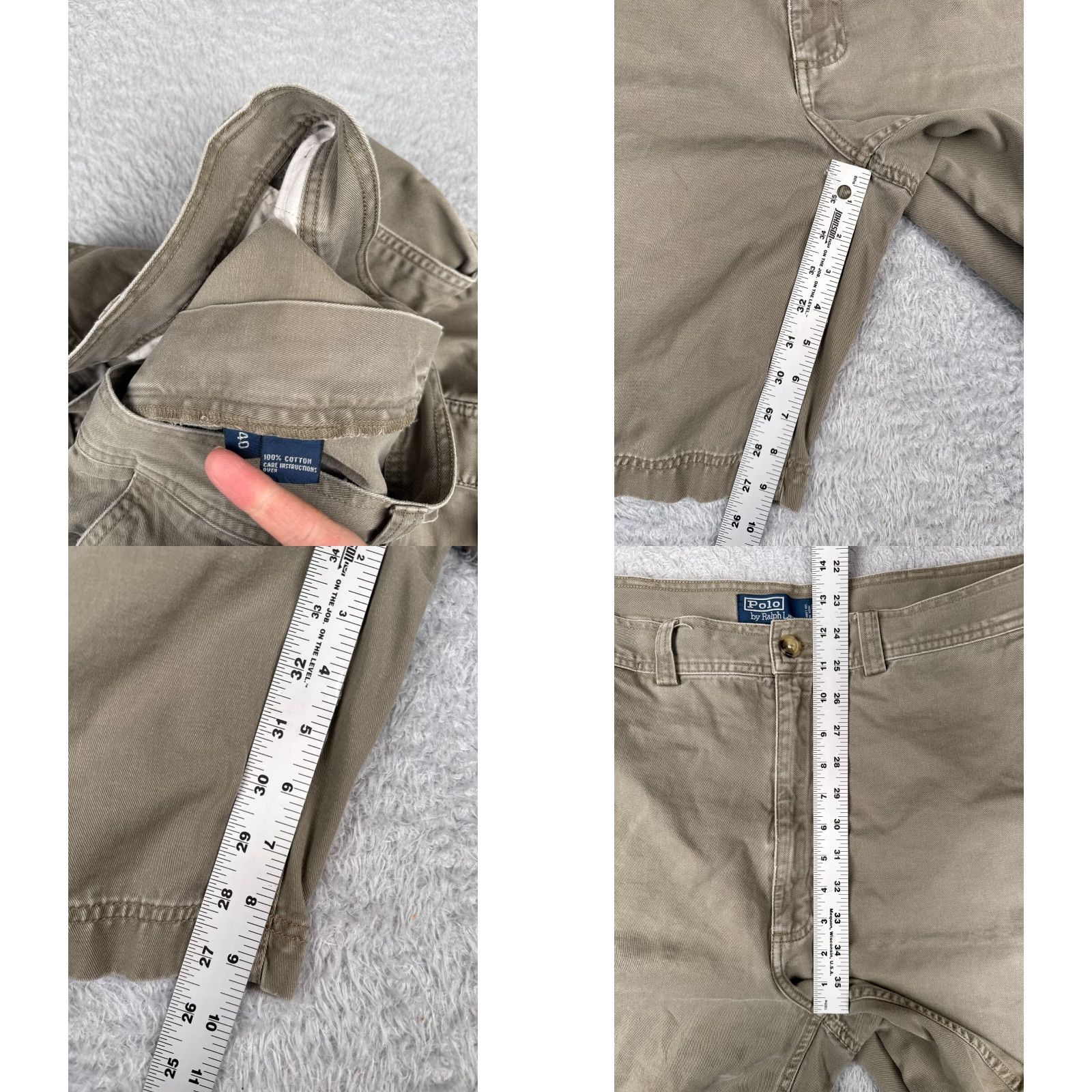 Polo Ralph Lauren Polo Ralph Lauren Shorts Men 40 Beige Cargo 100% Cotton Twill Hiking Camp 38x9 Size US L / EU 52-54 / 3 - 8 Thumbnail