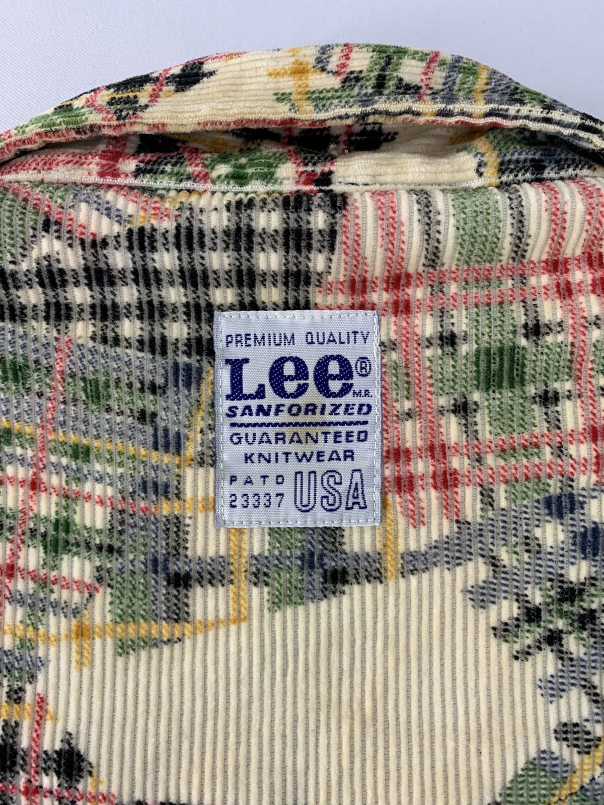 Lee Lee Sanforized Knitwear Usa Corduroy Denim Padded Shirt Size US XL / EU 56 / 4 - 10 Thumbnail