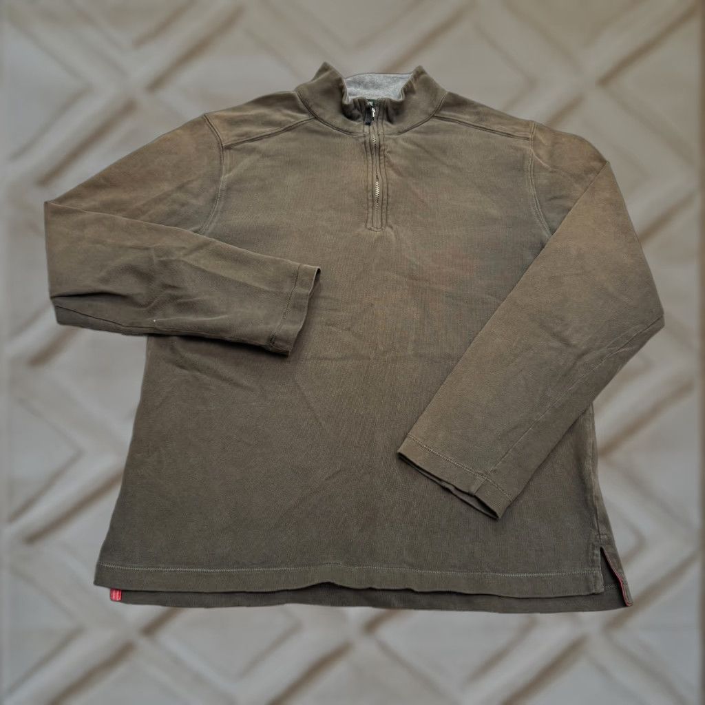 J.Crew J.Crew Sweatshirt Shirt Mens Small 1/4 Zip Green Cotton Mock Neck Outdoor Casual 90s? Size US S / EU 44-46 / 1 - 1 Thumbnail