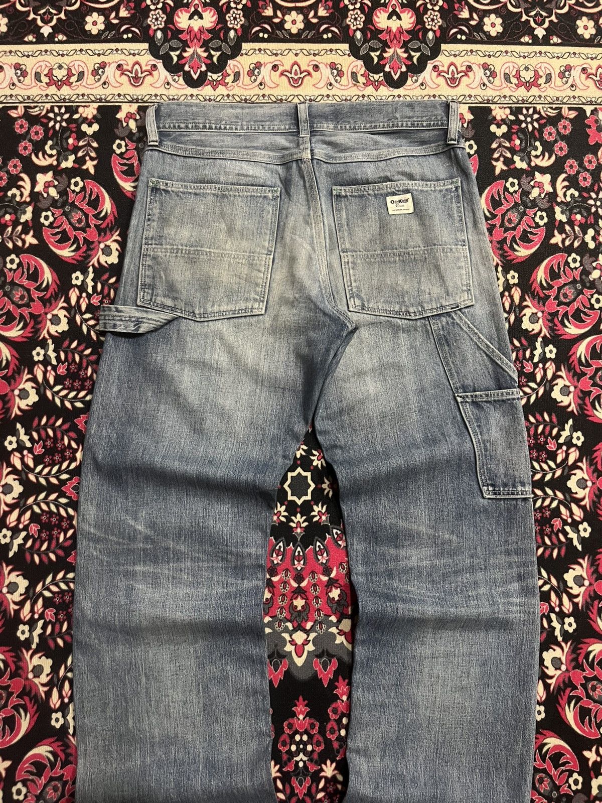 Oshkosh ⚡️Vintage⚡️Oshkosh Carpenter Distressed Blue Washed Jeans Size US 31 - 6 Thumbnail