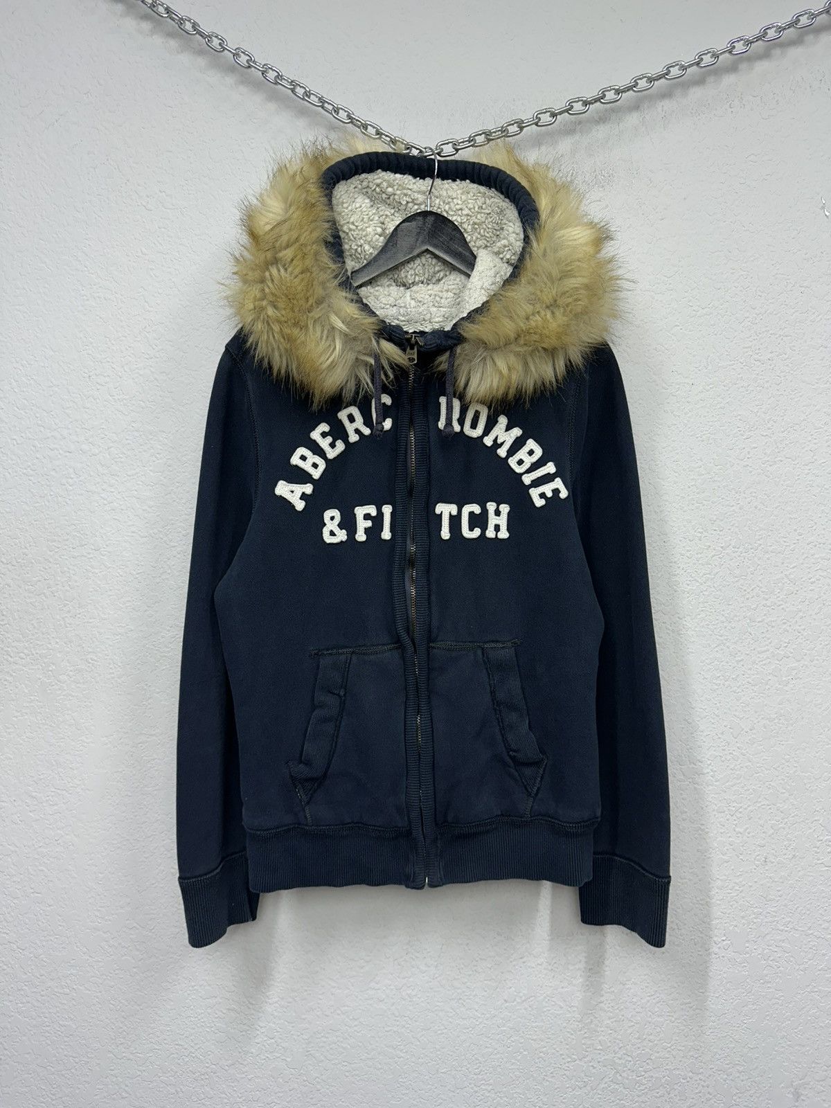 If Six Was Nine Vintage Abercrombie & Fitch Y2K Real Fur Hoodie Archival Size US L / EU 52-54 / 3 - 1 Thumbnail
