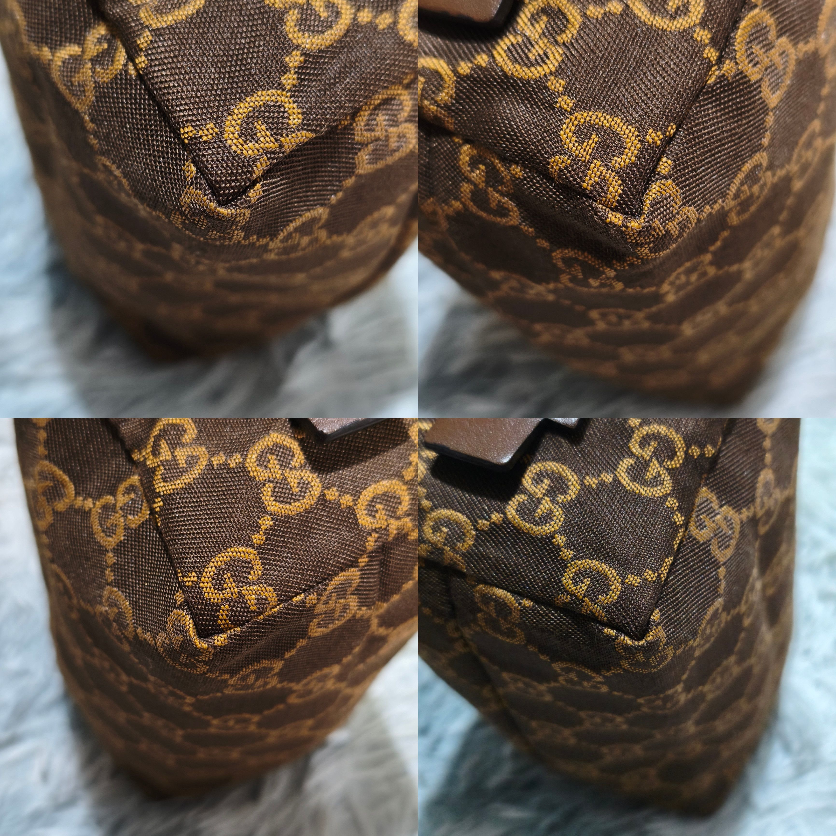 Gucci Vintage Gucci Brown GG Canvas Cosmetic Pouch Size ONE SIZE - 9 Thumbnail