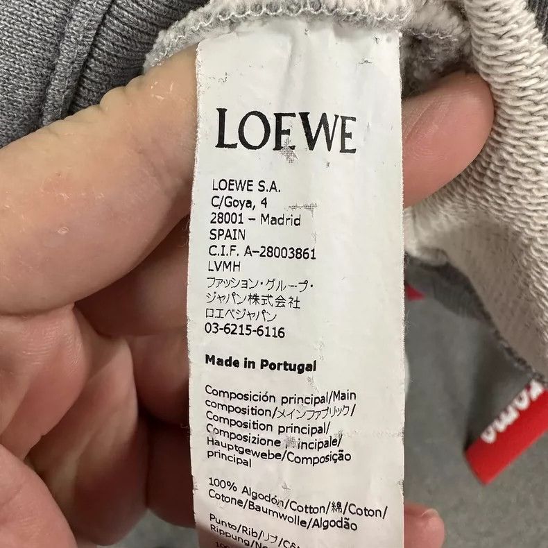 Loewe loewe Gray Logo embroidered version hoodie 2506-Nextarrow Size US M / EU 48-50 / 2 - 3 Thumbnail
