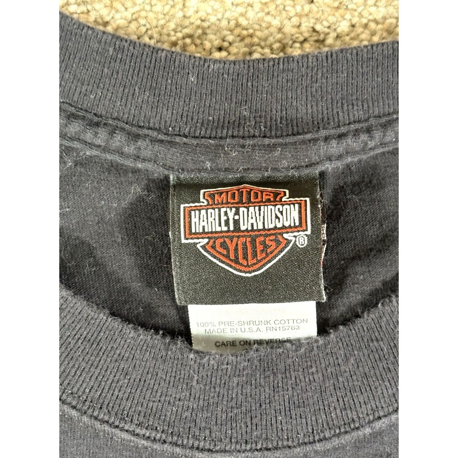 Harley Davidson Harley-Davidson Shirt Mens 2XL Black Short Sleeve Double Sided Logo Lisle IL T-Shirt Biker Motorcycle Vintage No Size US XXL / EU 58 / 5 - 5 Thumbnail