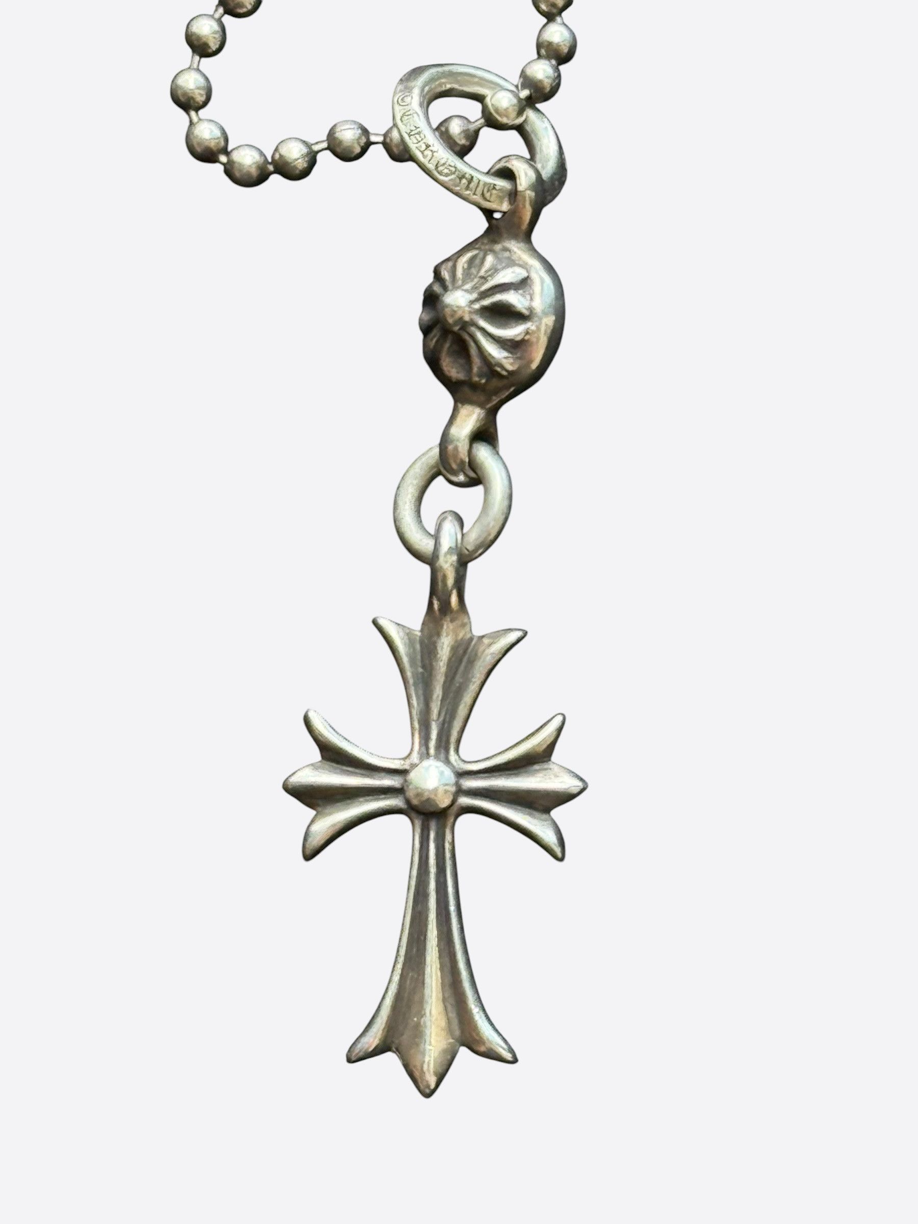 Chrome Hearts Chrome Hearts Silver Tiny Cross Necklace Size ONE SIZE - 3 Thumbnail