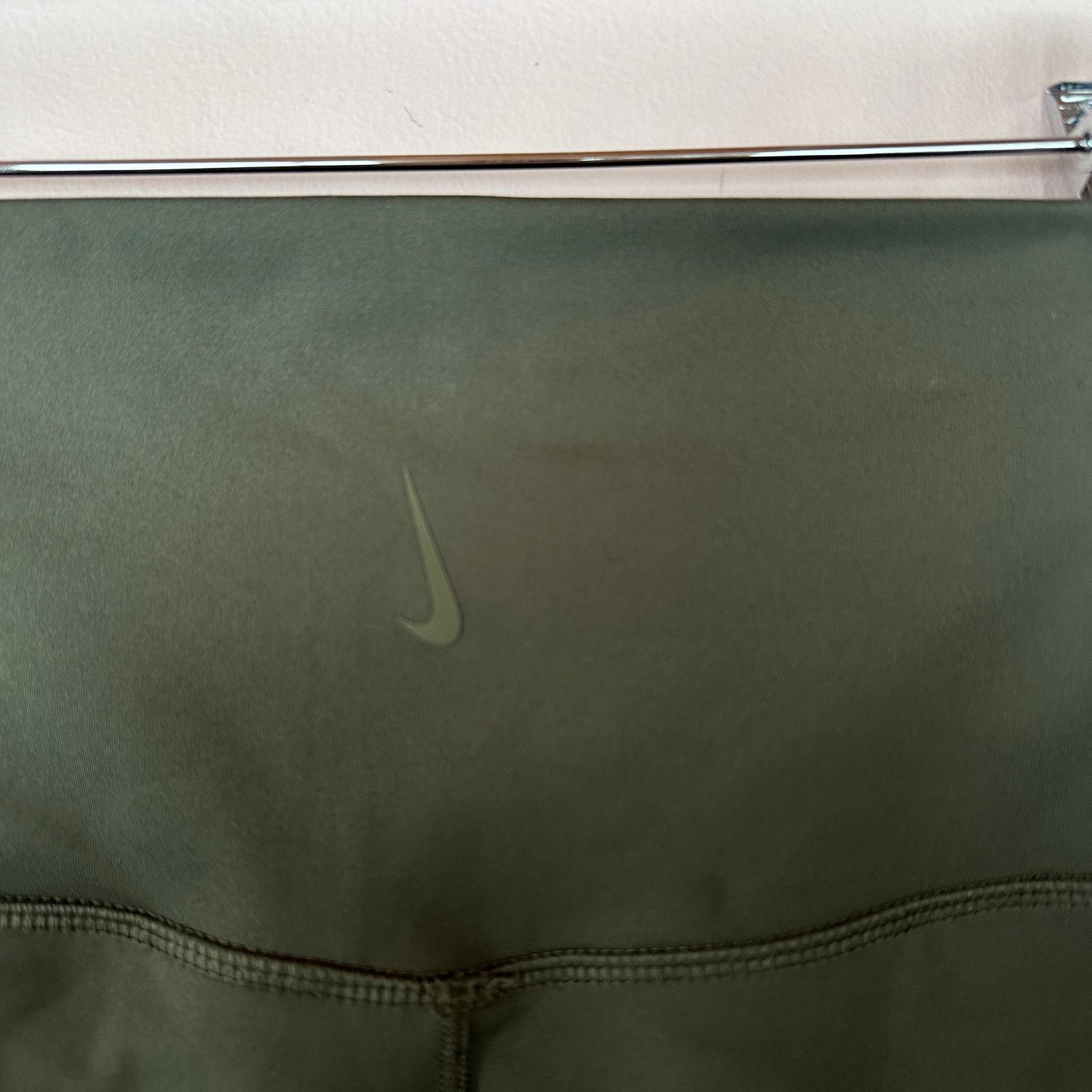 Nike Nike Olive Green Dri-Fit Yoga High Rise 7/8 Length Leggings Size 23" - 5 Thumbnail