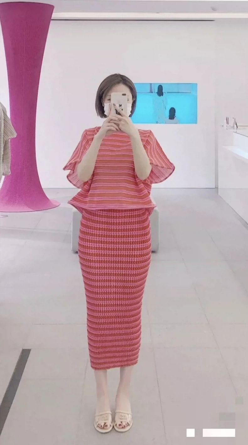 Issey Miyake Issey Miyake Pink striped knitted top Size M / US 6-8 / IT 42-44 - 9 Thumbnail