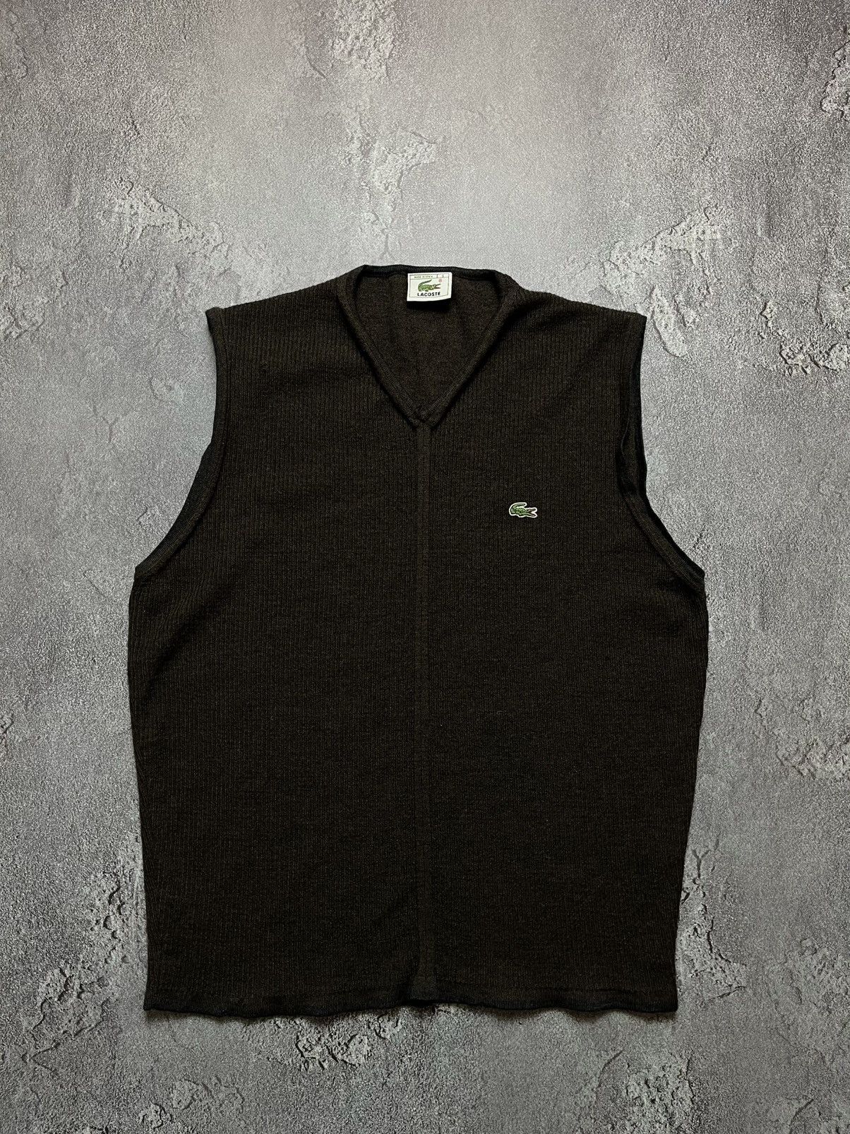 Lacoste Vintage Lacoste Vest Big Logo Striped Retro Mens M Size US M / EU 48-50 / 2 - 1 Thumbnail