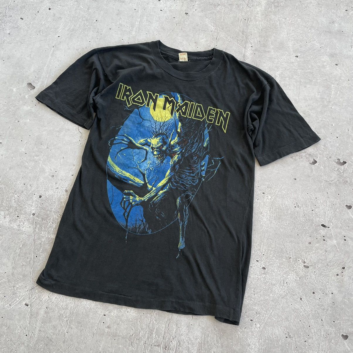 Iron Maiden × Vintage Vintage 90’s Iron maiden distressed t-shirt Size US L / EU 52-54 / 3 - 3 Thumbnail