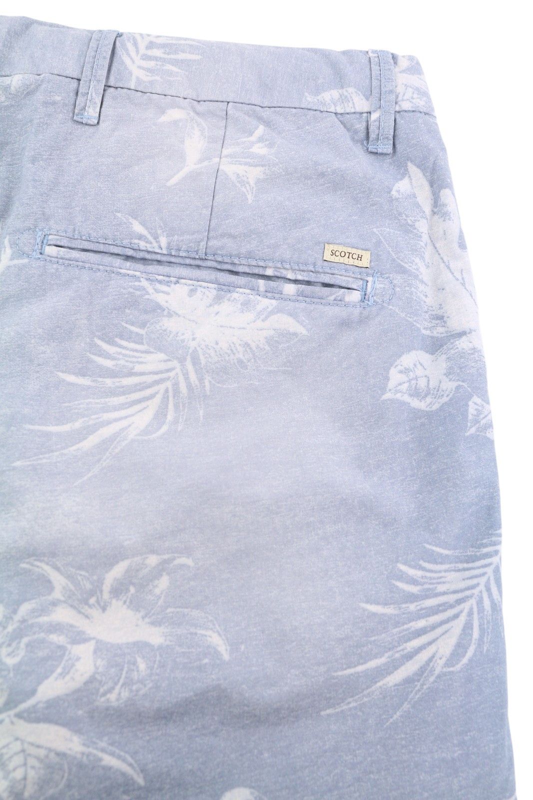 Scotch & Soda W32 Chino Washed Blue Leafs Patterned Light Logo 84171 Size US 32 / EU 48 - 5 Thumbnail