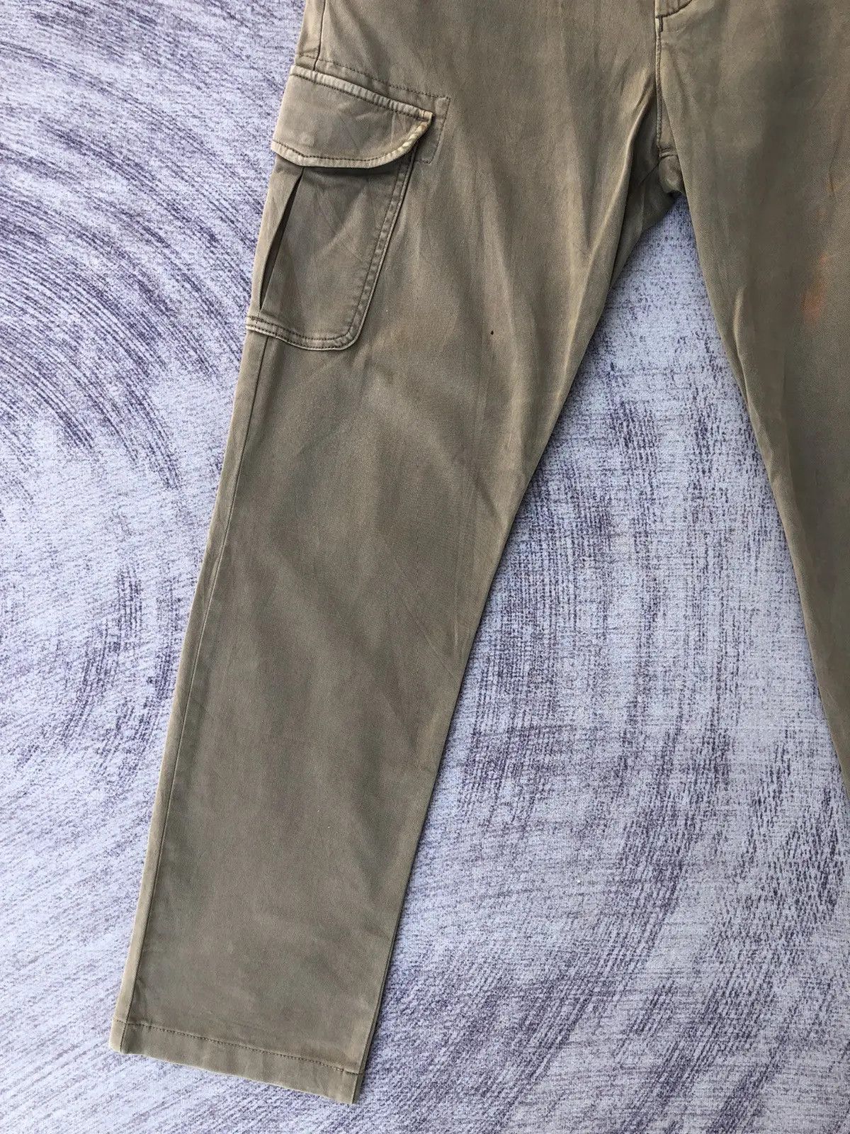 Olive × Other × Vintage Faded Olive Cargo Trousers With 6 Pocket Work ware Size US 32 / EU 48 - 3 Thumbnail