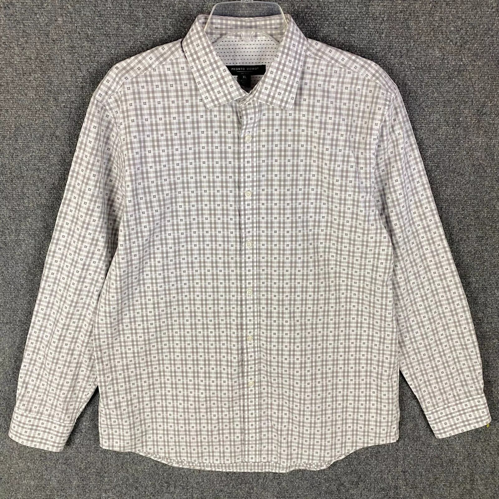 Pronto Uomo Pronto Uomo Button Up Shirt Men's XL Long Sleeve 100% ...
