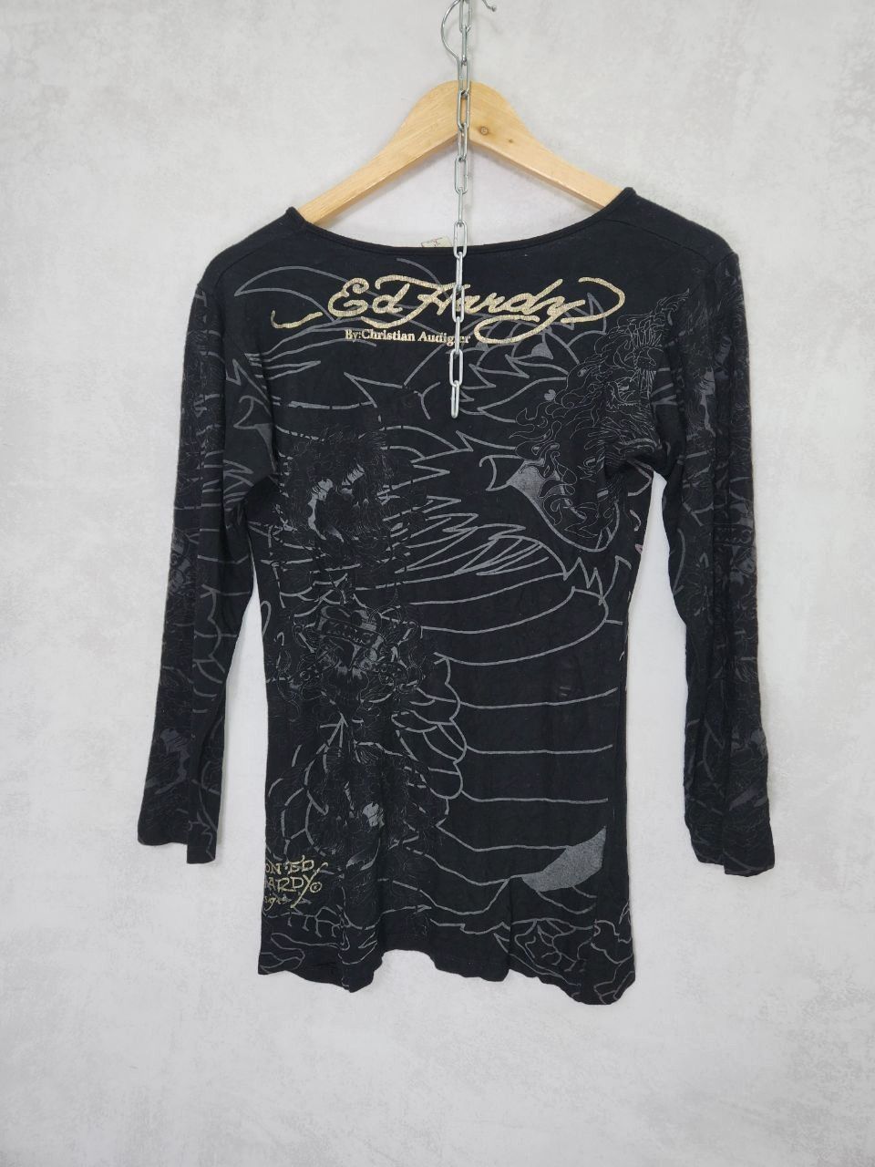 Christian Audigier Ed hardy by Christian Audigier skulls long sleeve shirt Size M / US 6-8 / IT 42-44 - 4 Thumbnail