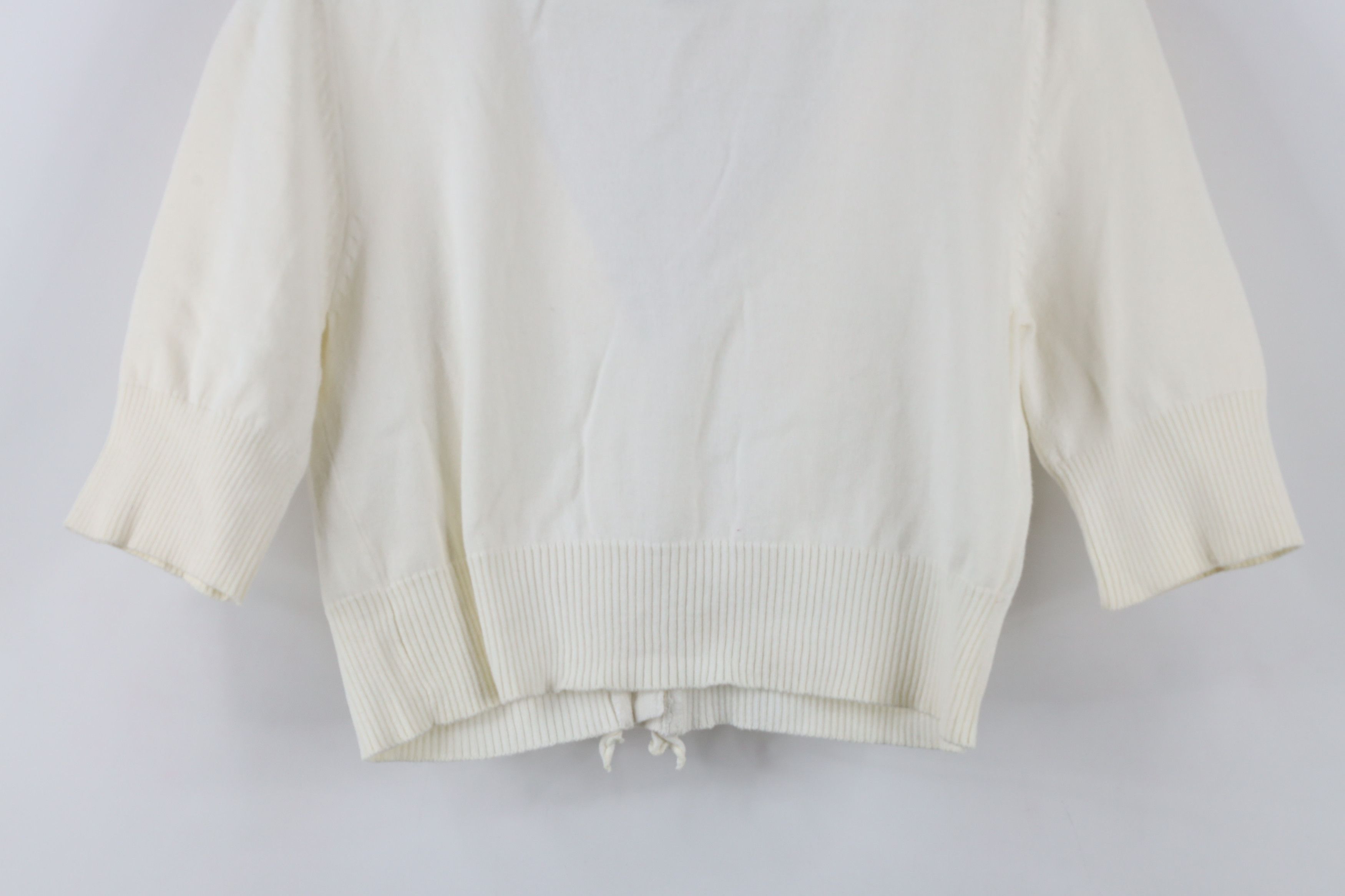 Vintage Vintage 90s Y2K Bella Cropped Ruffled Cardigan Sweater Size M / US 6-8 / IT 42-44 - 10 Thumbnail