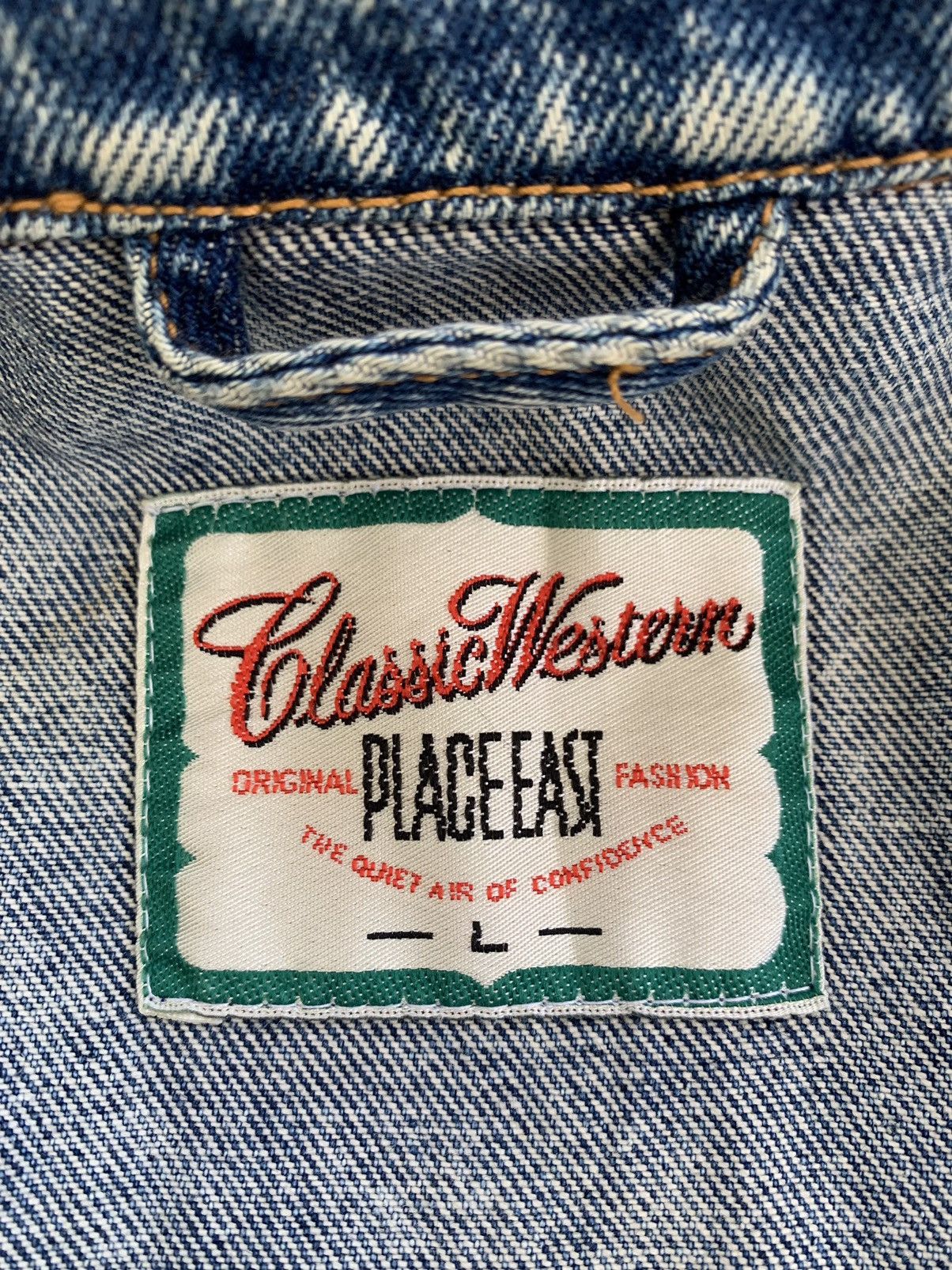Vintage Classic Western Trucker Jacket With Back Buckle Size US L / EU 52-54 / 3 - 17 Thumbnail