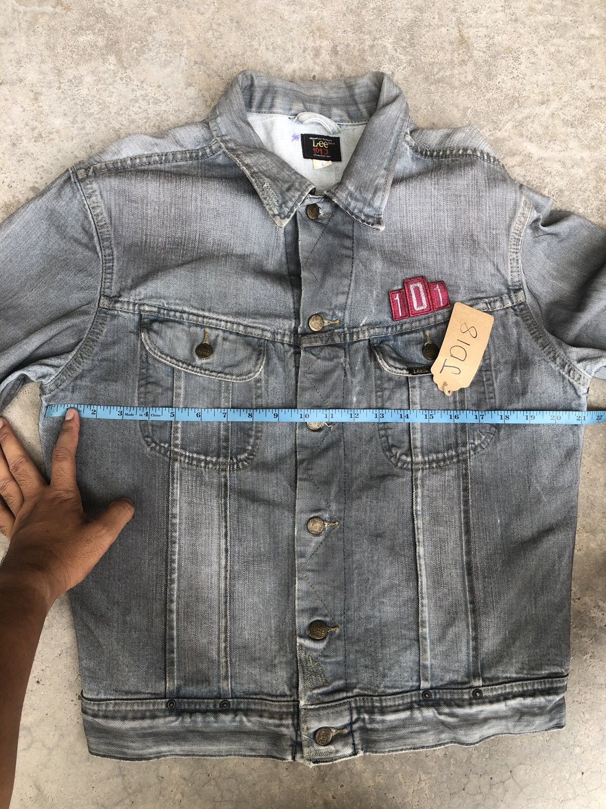 Lee Lee 101J Waxed Denim Jacket Distressed Jeans Size US L / EU 52-54 / 3 - 16 Thumbnail